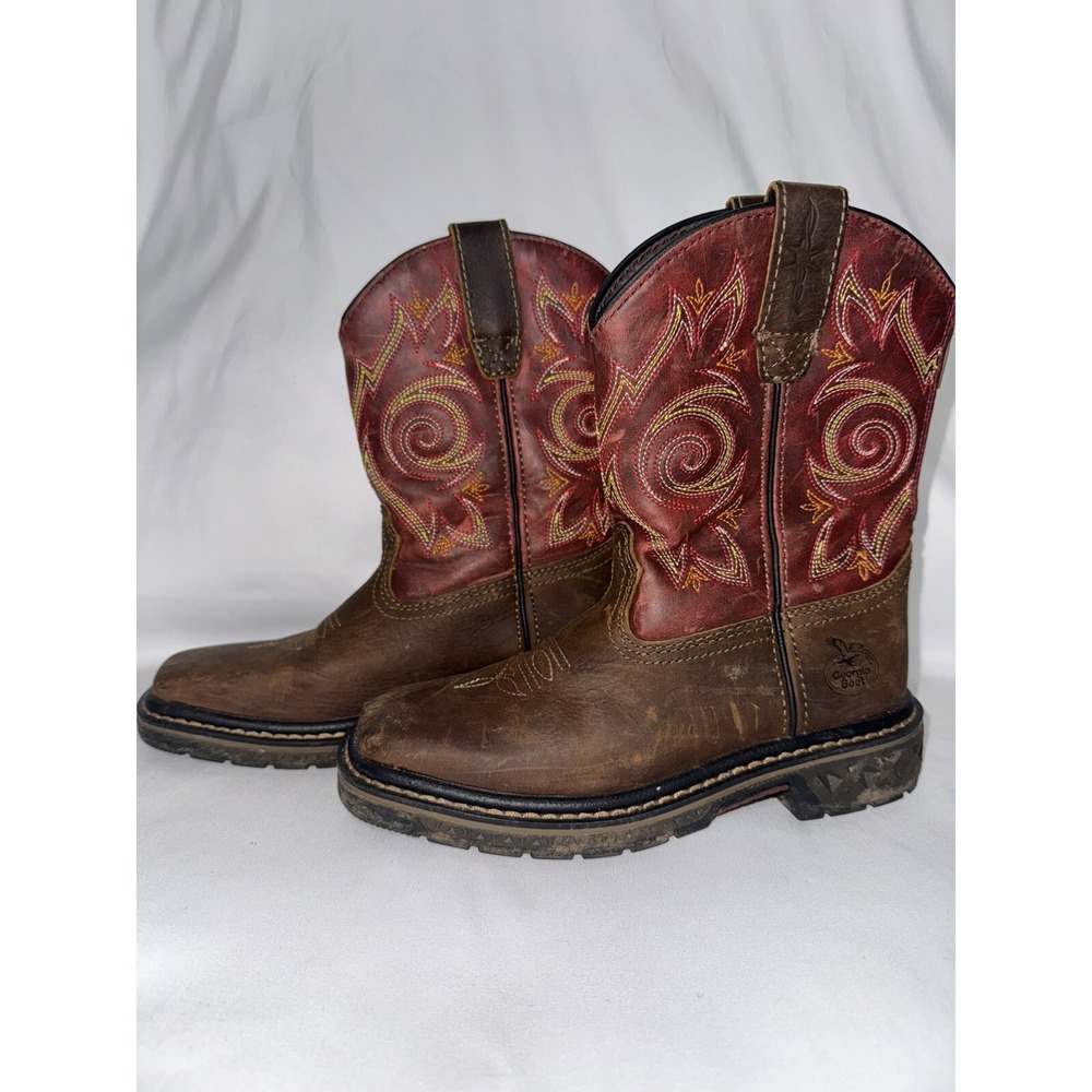 Georgia Boot Kids 13m Red Cowboy Shoes‎